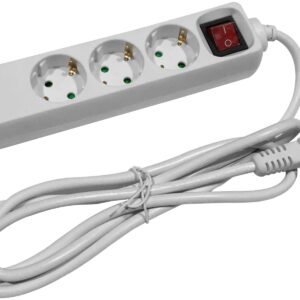 Entac Πολύπριζο 3 Θέσεων με Διακόπτη 3G1.5 & 2 Θύρες USB 3m