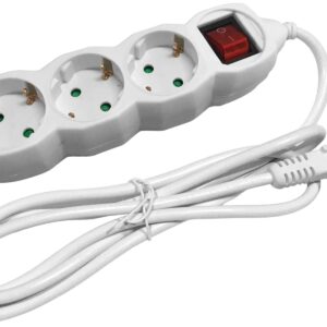 Entac Πολύπριζο 3 Θέσεων με Διακόπτη 3x1.5mm 1.5m