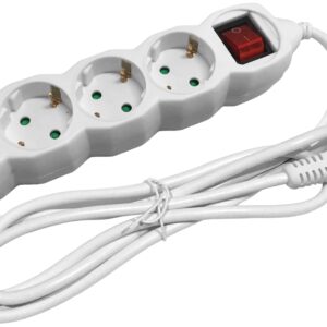 Entac Πολύπριζο 4 Θέσεων Με Διακόπτη 3x1.5mm 3m