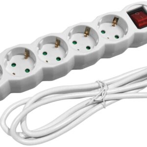 Entac Πολύπριζο 6 Θέσεων Με Διακόπτη 3x1.5mm 1.5m