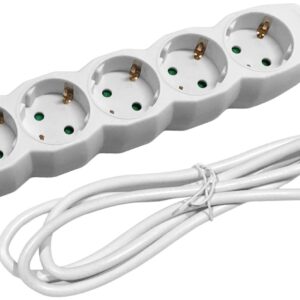 Entac Πολύπριζο 6 Θέσεων Χωρίς Διακόπτη 3x1.5mm 5m