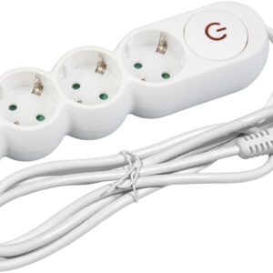 Entac Πολύπριζο Design 4 Θέσεων με Διακόπτη 3G1.5 1.5m