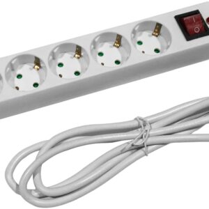 Entac Πολύπριζο Προστασίας 6 Θέσεων Με Διακόπτη 3x1.5mm 3m