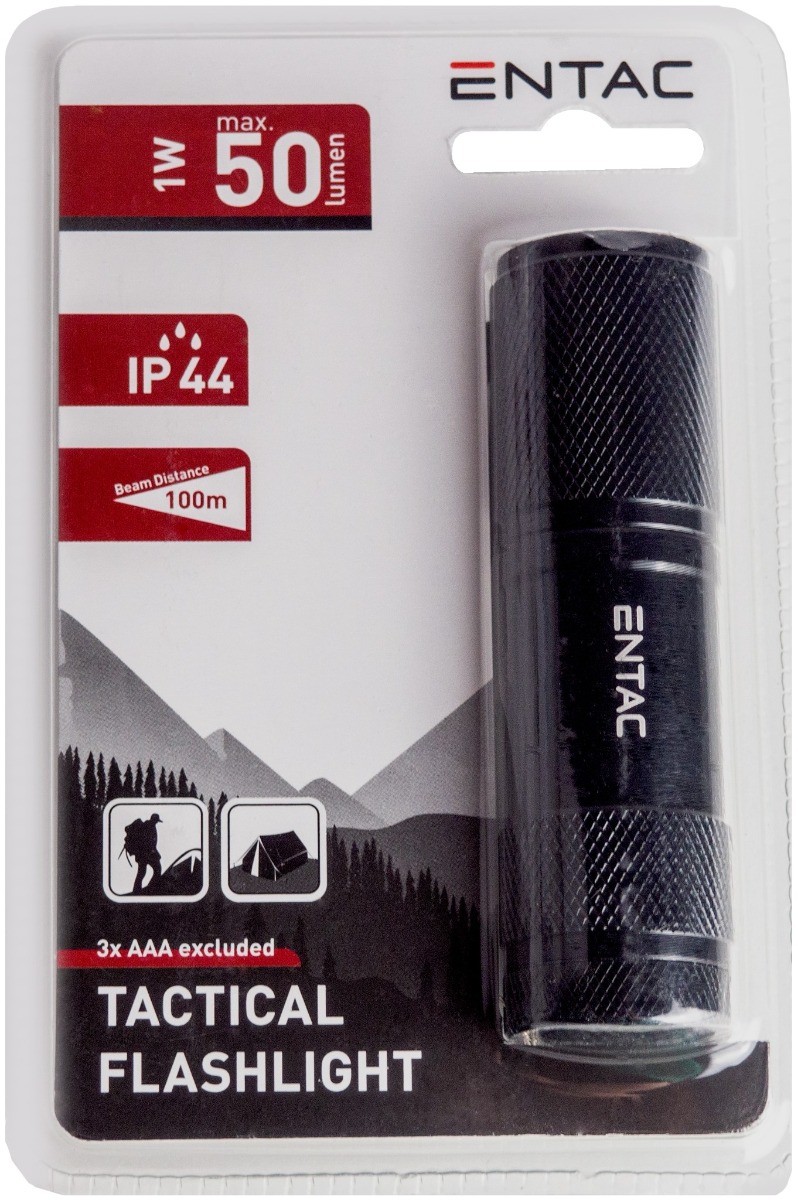 Entac Φακός 1W 9LED ALU Μαύρο 3xAAA Entac Φακός 1W 9LED ALU Μαύρο 3xAAA