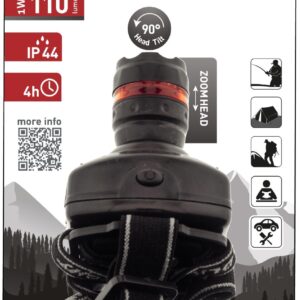 Entac Φακός Κεφαλής Zoom 1W Πλαστικό