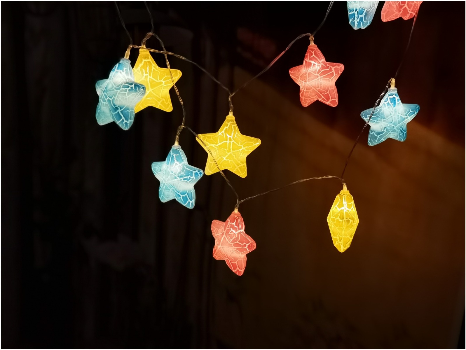 Entac Χριστουγεννιάτικα Εσωτερικά 10 LED Ραγισμένα Αστέρια Θερμό 1,65μ (2xAA Δεν περιλαμβ.) Entac Χριστουγεννιάτικα Εσωτερικά 10 LED Ραγισμένα Αστέρια Θερμό 1,65μ (2xAA Δεν περιλαμβ.) - Image 3