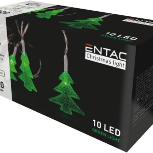 Entac Χριστουγεννιάτικα Εσωτερικά PVC Πράσινα Δέντρα 10 LED 1