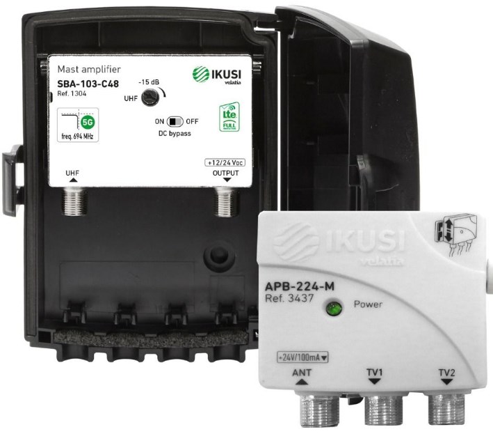 Ikusi Ενισχυτής Ιστού JSBA103-C48 UHF 35dB Ikusi Ενισχυτής Ιστού JSBA103-C48 UHF 35dB