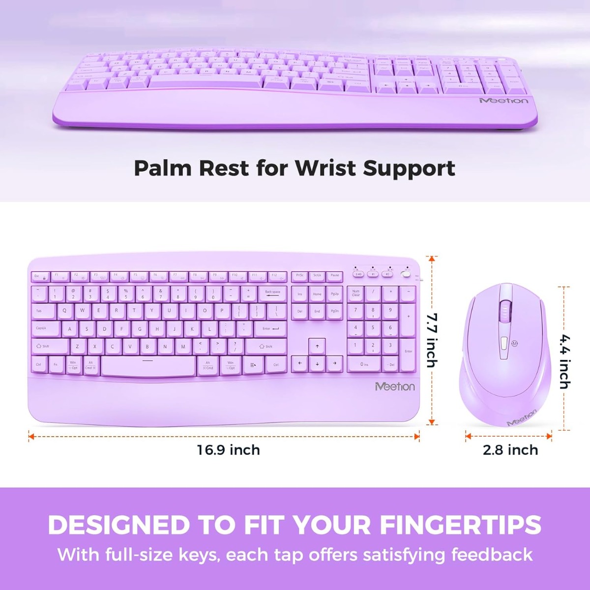 Meetion DirectorA Εργονομικό Combo / Μωβ Meetion DirectorA Εργονομικό Combo / Μωβ - Image 4