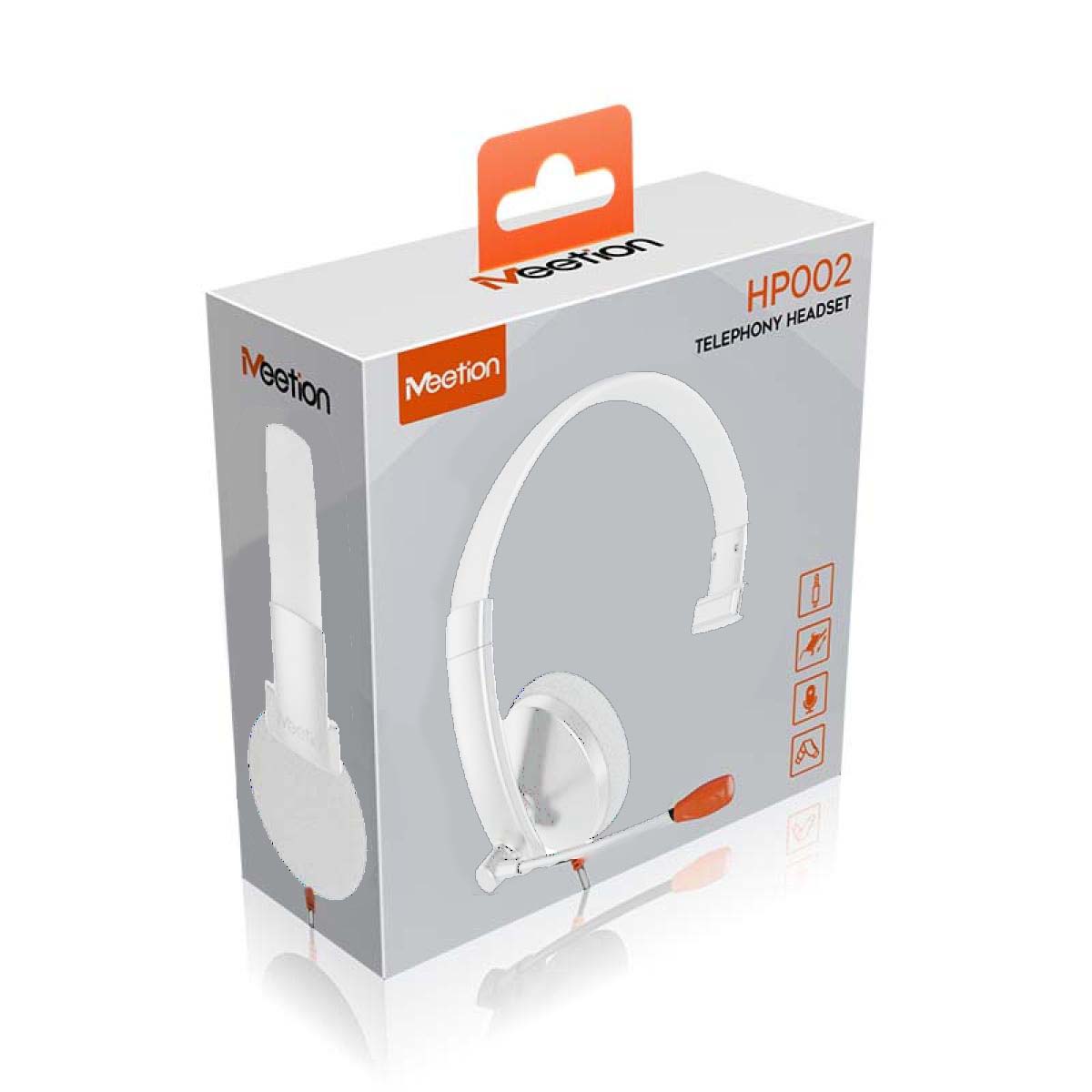 Meetion HP002 Ενσύρματο Ακουστικό Τηλεφωνίας 3.5mm / Λευκό Meetion HP002 Ενσύρματο Ακουστικό Τηλεφωνίας 3.5mm / Λευκό - Image 2
