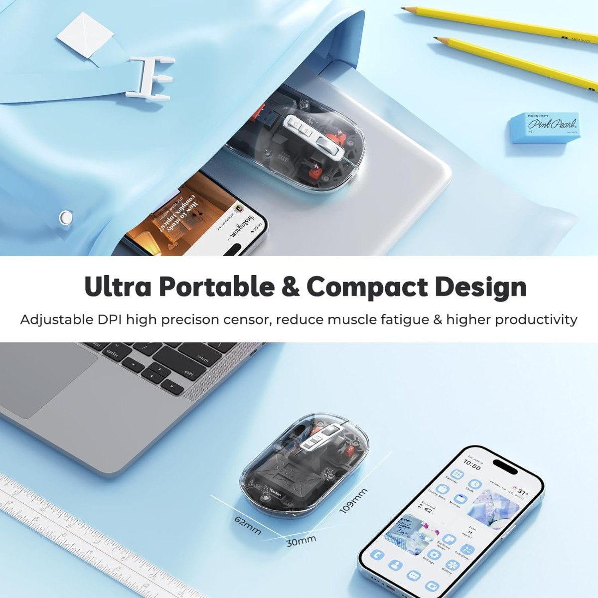 Meetion MT-BTM005 Ασύρματο Ποντίκι Μαύρο Meetion MT-BTM005 Ασύρματο Ποντίκι Μαύρο - Image 3