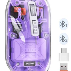 Meetion MT-BTM005 Ασύρματο Ποντίκι Μωβ