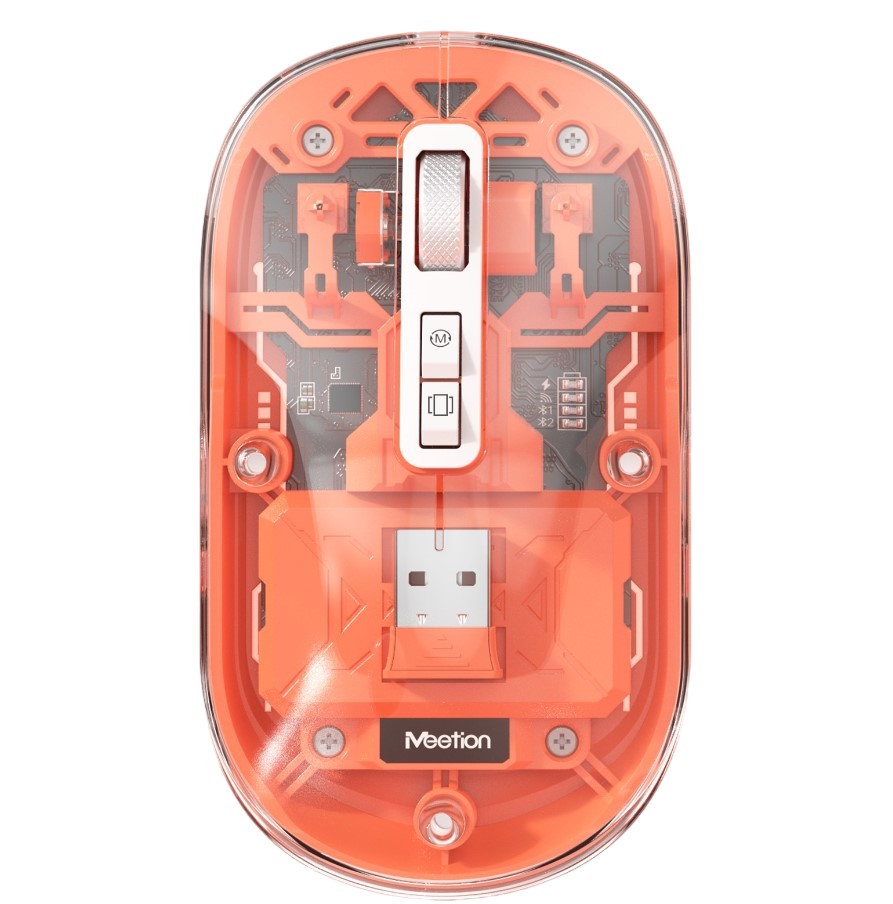 Meetion MT-BTM005 Ασύρματο Ποντίκι Πορτοκαλί Meetion MT-BTM005 Ασύρματο Ποντίκι Πορτοκαλί - Image 2