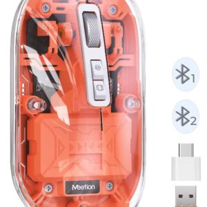 Meetion MT-BTM005 Ασύρματο Ποντίκι Πορτοκαλί