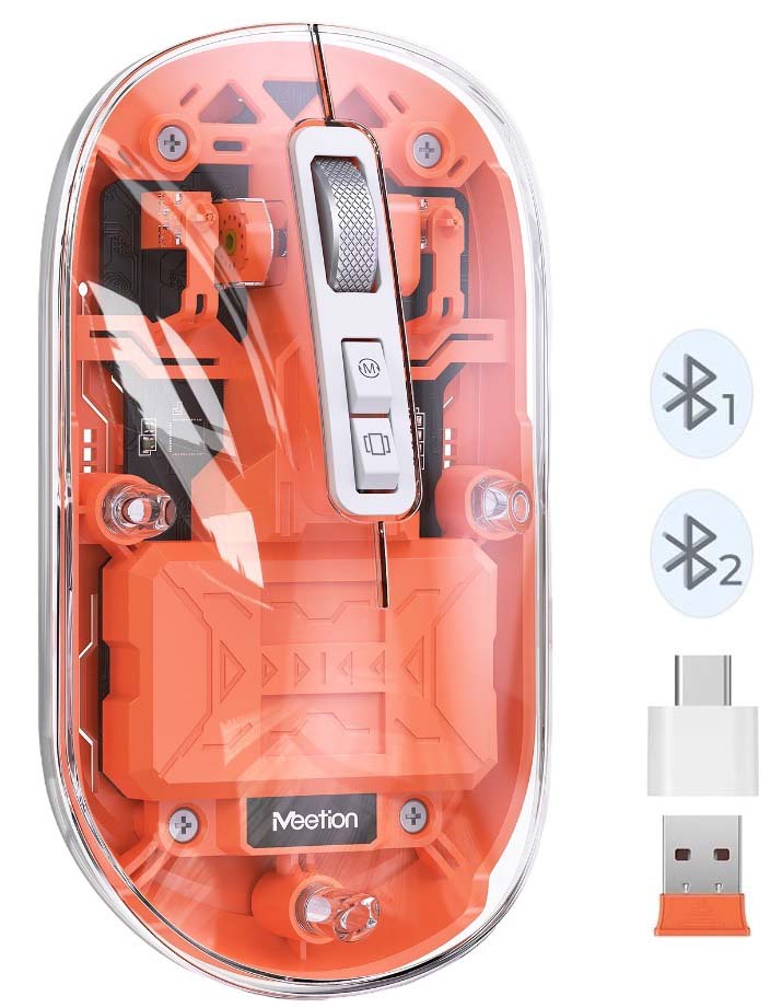 Meetion MT-BTM005 Ασύρματο Ποντίκι Πορτοκαλί Meetion MT-BTM005 Ασύρματο Ποντίκι Πορτοκαλί