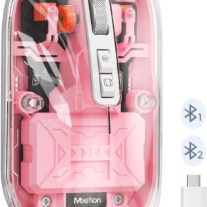 Meetion MT-BTM005 Ασύρματο Ποντίκι Ροζ