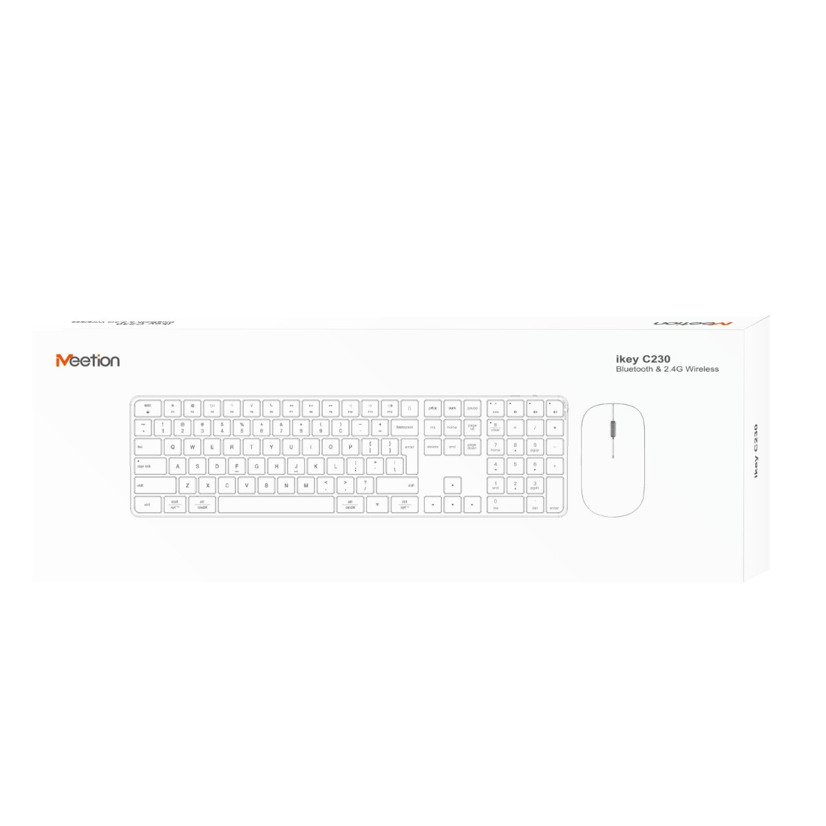 Meetion MT-C230MW Bluetooth Πληκτρολόγιο & Ποντίκι Combo Λευκό US Meetion MT-C230MW Bluetooth Πληκτρολόγιο & Ποντίκι Combo Λευκό US - Image 8
