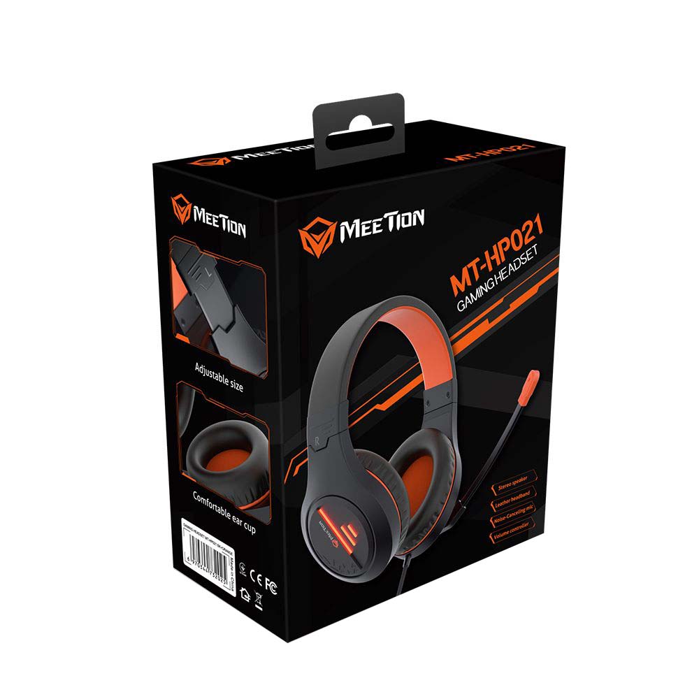 Meetion MT-HP021 Gaming Ακουστικά Μαύρο + Πορτοκαλί Meetion MT-HP021 Gaming Ακουστικά Μαύρο + Πορτοκαλί - Image 10