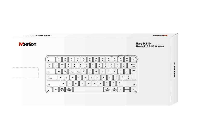 Meetion MT-K210MW 2.4G+Bluetooth Πληκτρολόγιο Λευκό US Meetion MT-K210MW 2.4G+Bluetooth Πληκτρολόγιο Λευκό US - Image 6