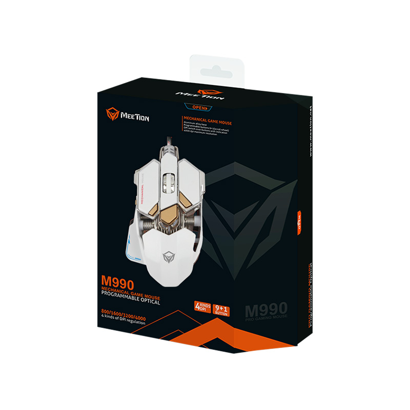 Meetion MT-M990 Μηχανικό Gaming Ποντίκι / Άσπρο Meetion MT-M990 Μηχανικό Gaming Ποντίκι / Άσπρο - Image 8