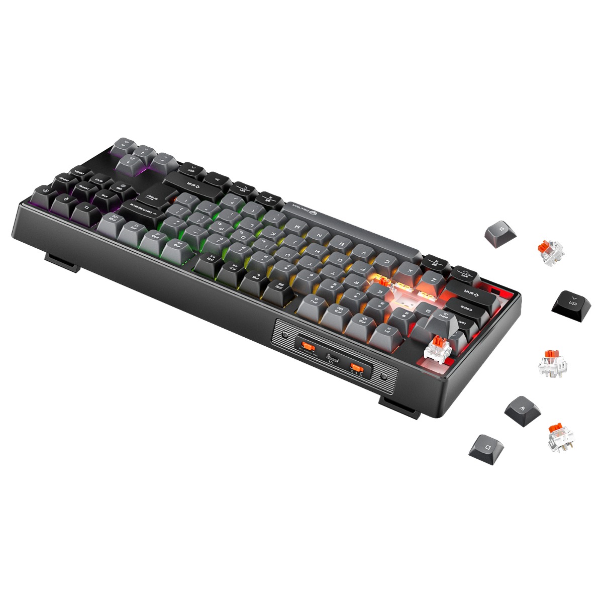 Meetion MT-MK14 Μηχανικό Πληκτρολόγιο Gaming Ενσύρματο & Ασύρματο με Bluetooth και 2.4G RGB Μαύρο US Meetion MT-MK14 Μηχανικό Πληκτρολόγιο Gaming Ενσύρματο & Ασύρματο με Bluetooth και 2.4G RGB Μαύρο US - Image 8