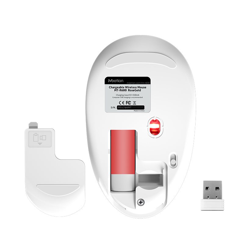 Meetion MT-R600 2.4G Ασύρματο Ποντίκι / Ροζέ Χρυσό Meetion MT-R600 2.4G Ασύρματο Ποντίκι / Ροζέ Χρυσό - Image 5