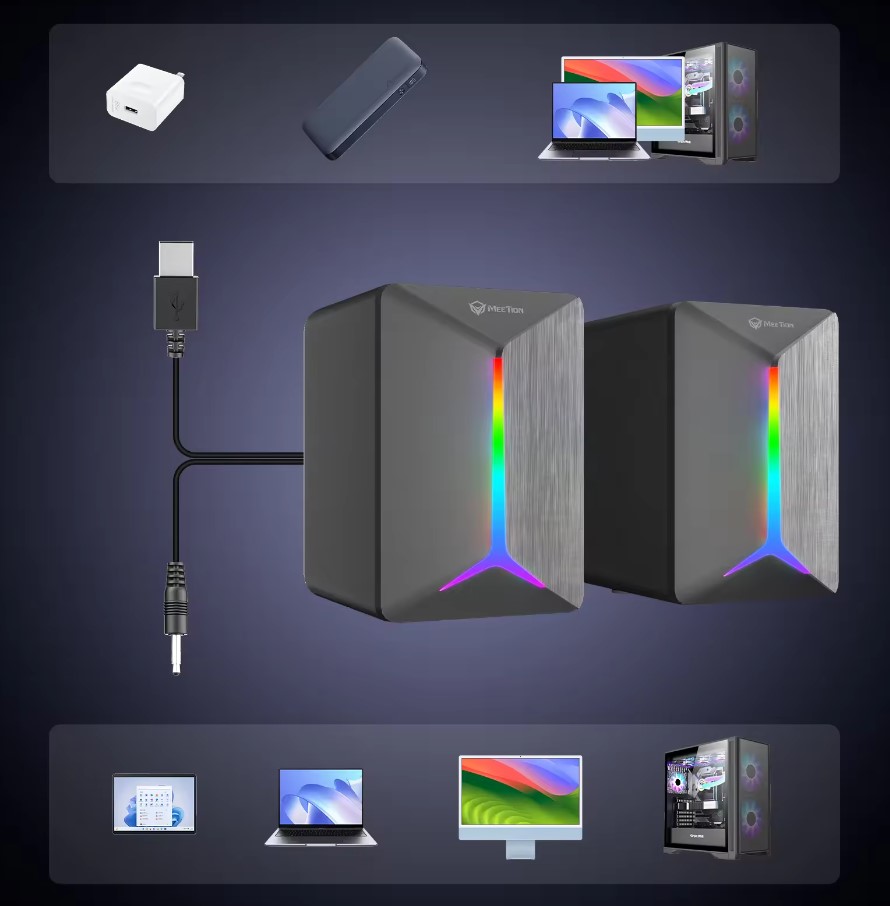 Meetion SP2011 2.0 Ηχείο (3.5mm + USB) Meetion SP2011 2.0 Ηχείο (3.5mm + USB) - Image 4