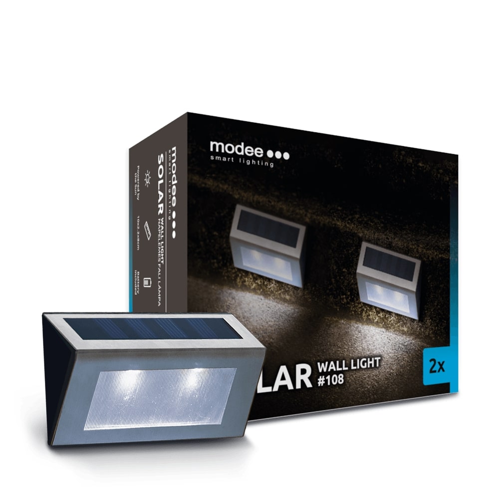 Modee Lighting LED Ηλιακό Επιτοίχιο Φωτιστικό (2τμχ/συσκ) Modee Lighting LED Ηλιακό Επιτοίχιο Φωτιστικό (2τμχ/συσκ) - Image 2
