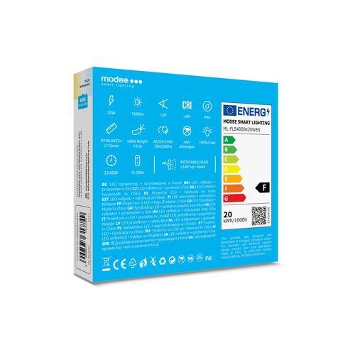 Modee Lighting LED Προβολέας E-series Slim 20W 120° 4000K 1600 lm ERP Modee Lighting LED Προβολέας E-series Slim 20W 120° 4000K 1600 lm ERP - Image 7