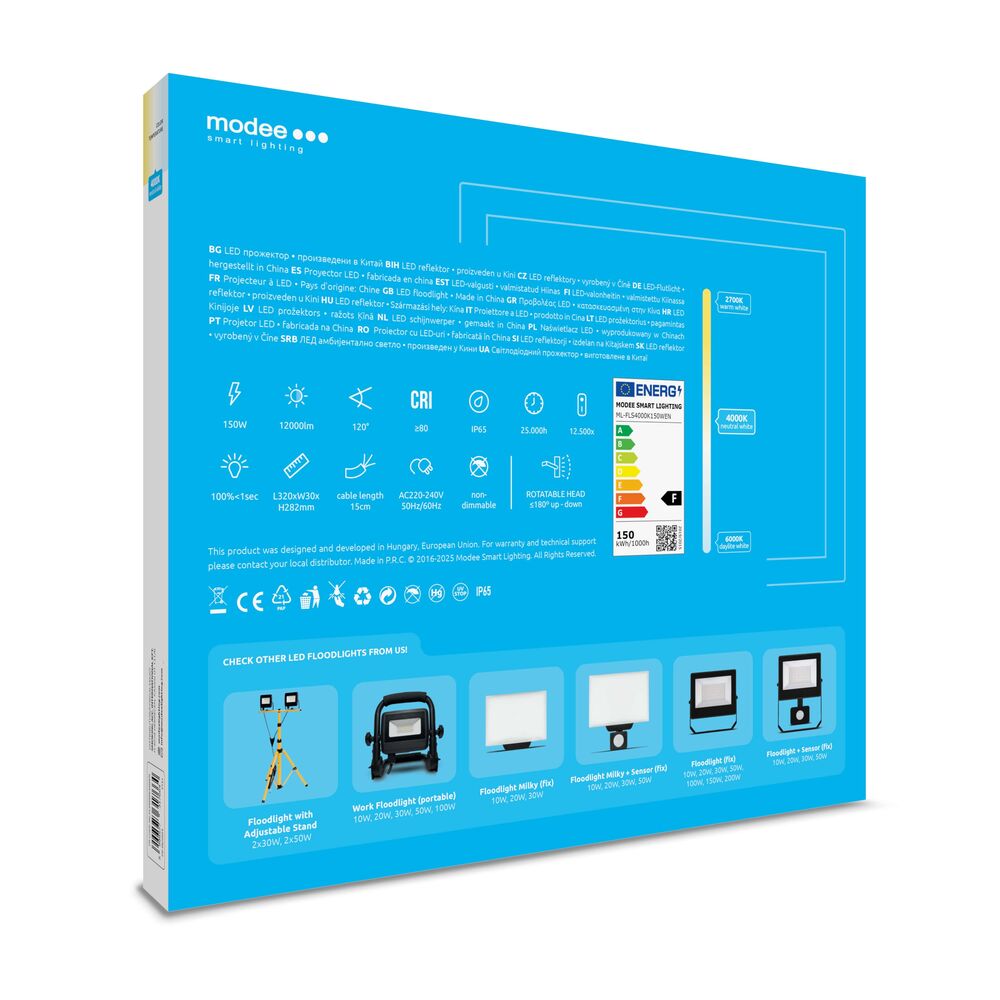 Modee Lighting Προβολέας LED E-series Slim 150W 120° 4000K 12000lm ERP Modee Lighting Προβολέας LED E-series Slim 150W 120° 4000K 12000lm ERP - Image 7
