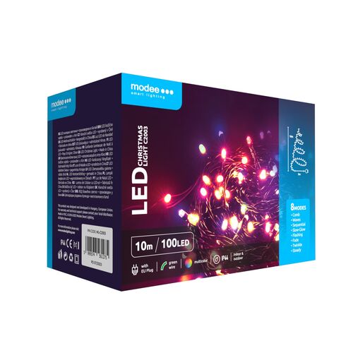 Modee Lighting Χριστουγεννιάτικα Λαμπάκια LED με Τροφοδοτικό (100LED/10m/10cm) Πολύχρωμα Modee Lighting Χριστουγεννιάτικα Λαμπάκια LED με Τροφοδοτικό (100LED/10m/10cm) Πολύχρωμα
