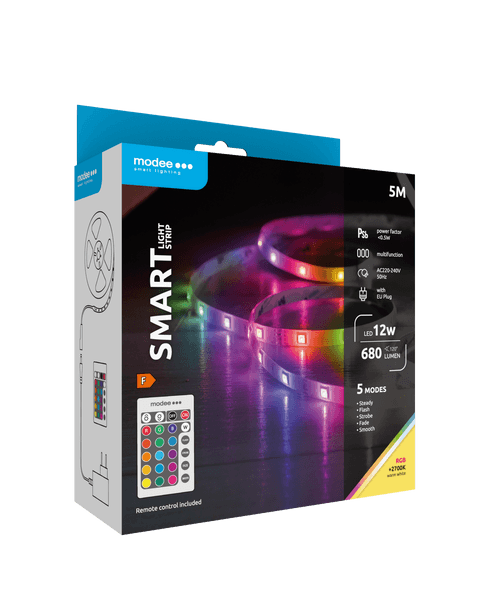 Modee Smart Ταινία LED 12W IP20 2700K & RGB 680lm με Τηλεχειριστήριο 5m Modee Smart Ταινία LED 12W IP20 2700K & RGB 680lm με Τηλεχειριστήριο 5m - Image 2