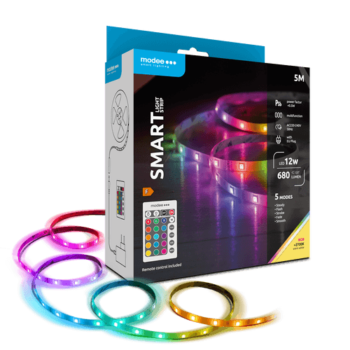 Modee Smart Ταινία LED 12W IP20 2700K & RGB 680lm με Τηλεχειριστήριο 5m Modee Smart Ταινία LED 12W IP20 2700K & RGB 680lm με Τηλεχειριστήριο 5m