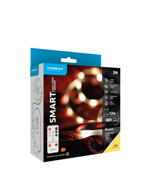 Modee Smart Ταινία LED 12W IP20 με Τηλεχειριστήριο & Αισθητήρα 2700K 800lm 3m Modee Smart Ταινία LED 12W IP20 με Τηλεχειριστήριο & Αισθητήρα 2700K 800lm 3m - Image 2