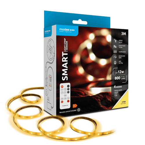 Modee Smart Ταινία LED 12W IP20 με Τηλεχειριστήριο & Αισθητήρα 2700K 800lm 3m Modee Smart Ταινία LED 12W IP20 με Τηλεχειριστήριο & Αισθητήρα 2700K 800lm 3m