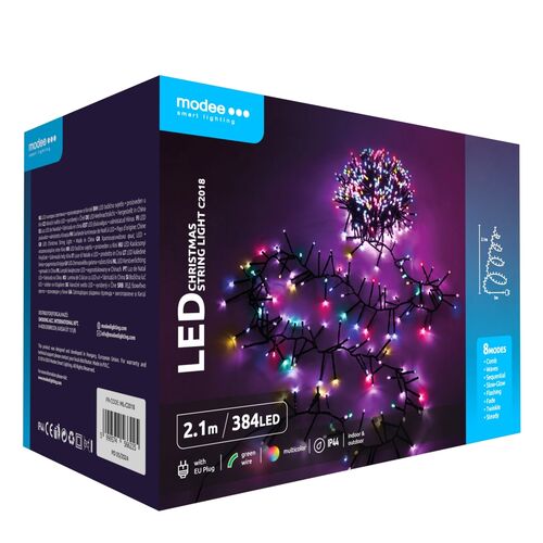 Modee Χριστουγεννιάτικα Φωτάκια LED με Τροφοδοτικό (384LED/2.1m) Πολύχρωμα Modee Χριστουγεννιάτικα Φωτάκια LED με Τροφοδοτικό (384LED/2.1m) Πολύχρωμα - Image 4