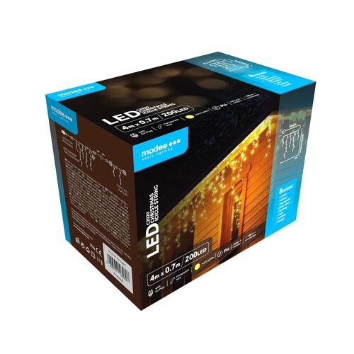 Modee Χριστουγεννιάτικα Φωτάκια LED με Τροφοδοτικό & Δυνατότητα Επέκτασης (200LED/4m/H70cm) Θερμό Λευκό Modee Χριστουγεννιάτικα Φωτάκια LED με Τροφοδοτικό & Δυνατότητα Επέκτασης (200LED/4m/H70cm) Θερμό Λευκό - Image 3