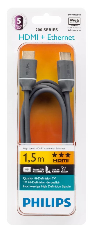 PHILIPS HDMI καλώδιο SWV4432S/10 Ether 1.5m PHILIPS HDMI καλώδιο SWV4432S/10 Ether 1.5m - Image 2