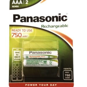 Panasonic Επαναφορτιζόμενη ΗR03 750mAh AAA (2τμχ)