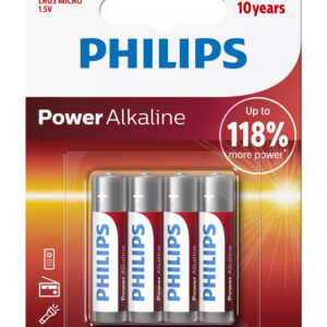 Philips Power Alkaline Μπαταρία LR03P BL4 AAA (4τμχ)