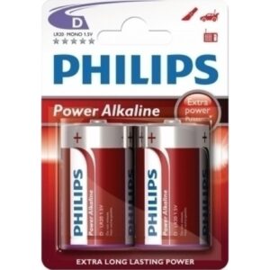Philips Power Alkaline Μπαταρία LR20P2B/10 D (2τμχ)