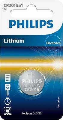 Philips Κουμπί Λιθίου CR2016 (1τμχ) Philips Κουμπί Λιθίου CR2016 (1τμχ)