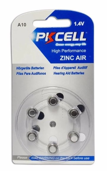 Pkcell 1.4V Zinc Air Μπαταρίες Ακουστικών Βαρηκοΐας A10 6τμχ Pkcell 1.4V Zinc Air Μπαταρίες Ακουστικών Βαρηκοΐας A10 6τμχ