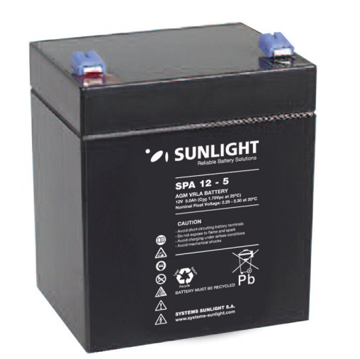 Sunlight Μολύβδου 12V 5A Τετράγωνη (F1) Sunlight Μολύβδου 12V 5A Τετράγωνη (F1)