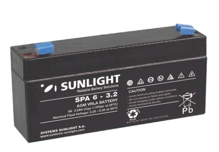 Sunlight Μολύβδου 6V 3.2A Sunlight Μολύβδου 6V 3.2A