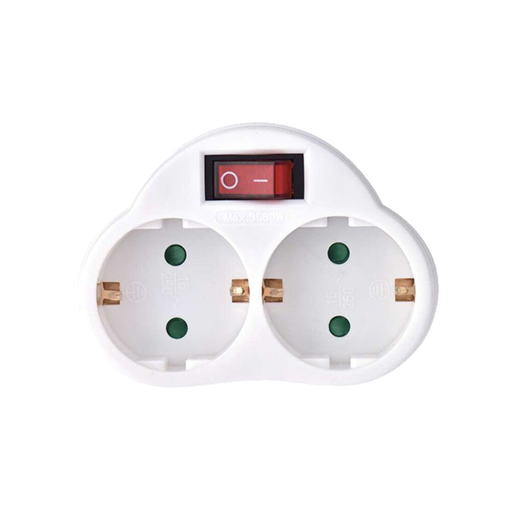 Technik Professional Αντάπτορας Πρίζα 2 Θέσεων με Διακόπτη 16A Technik Professional Αντάπτορας Πρίζα 2 Θέσεων με Διακόπτη 16A