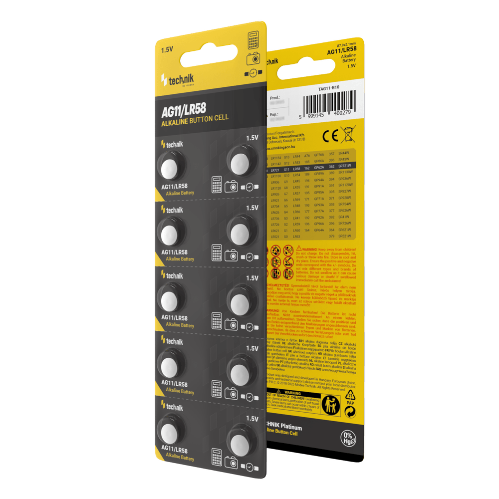 Technik Αλκαλικές Μπαταρίες Κουμπιά Platinum AG11 / LR58 / 162 / 362 1.5V B10 Technik Αλκαλικές Μπαταρίες Κουμπιά Platinum AG11 / LR58 / 162 / 362 1.5V B10 - Image 2