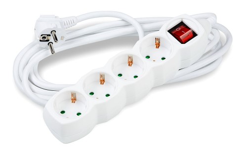 Technik Πολύπριζο 4 Θέσεων 3x1,5mm 3m με Διακόπτη Technik Πολύπριζο 4 Θέσεων 3x1
