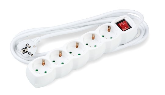 Technik Πολύπριζο 5 Θέσεων 3x1,5mm 5m με Διακόπτη Technik Πολύπριζο 5 Θέσεων 3x1
