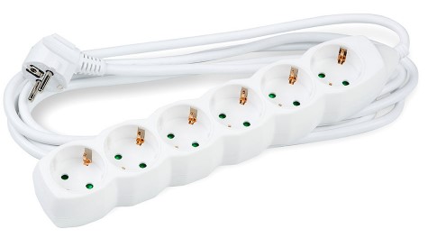Technik Πολύπριζο 6 Θέσεων 3x1,5mm 5m Technik Πολύπριζο 6 Θέσεων 3x1